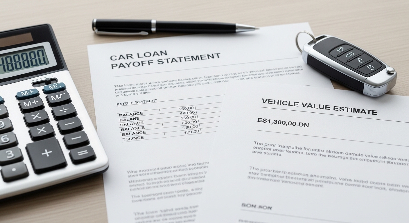 Comparing payoff amount and trade-in value before buying a car
