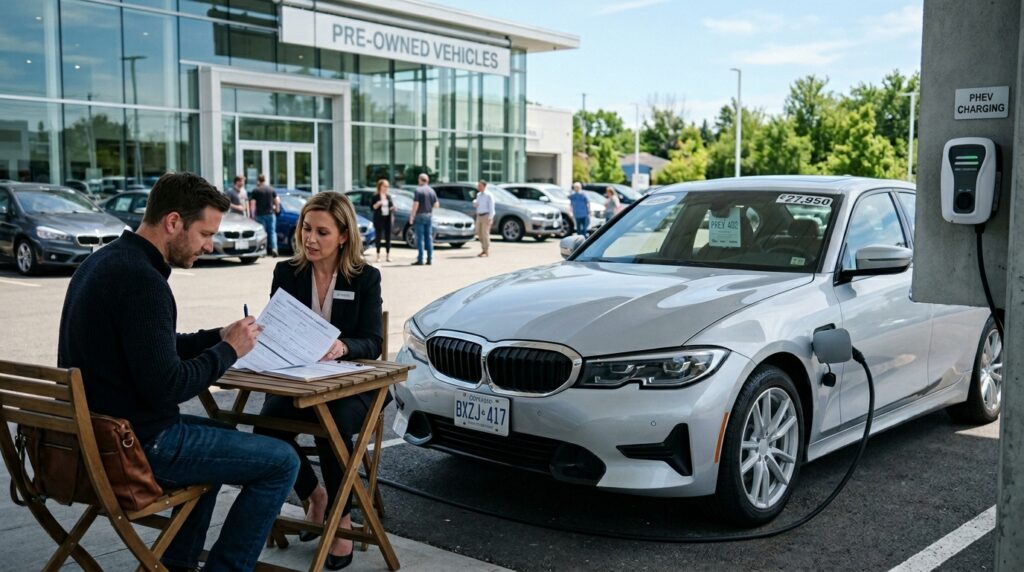 Used plug-in hybrid cars 2026 buyer comparing fuel savings and charging options
