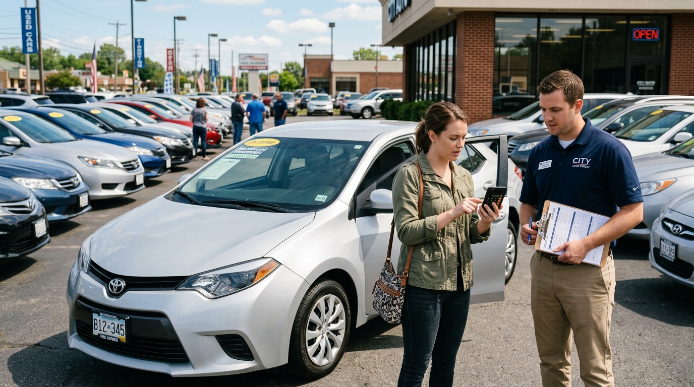 auto loan comparison sheet for used car financing